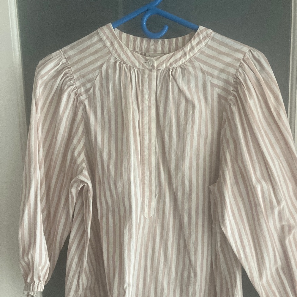 Pink and white striped shirt